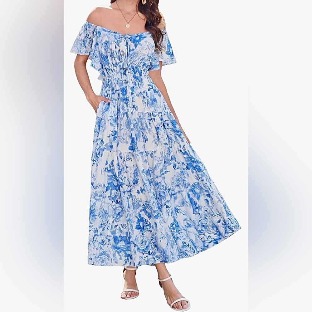 Summer dress with ruffles and empires waist
